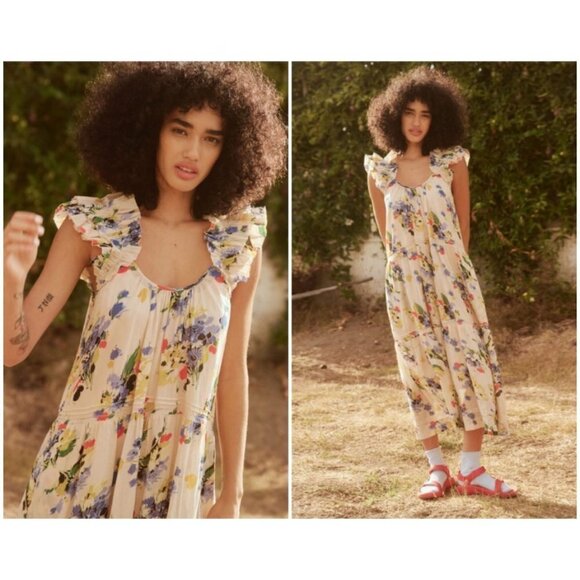 💕THE GREAT.💕 The Dove Dress ~ Bright Grove Floral Print Size 1 = Small - Picture 1 of 16